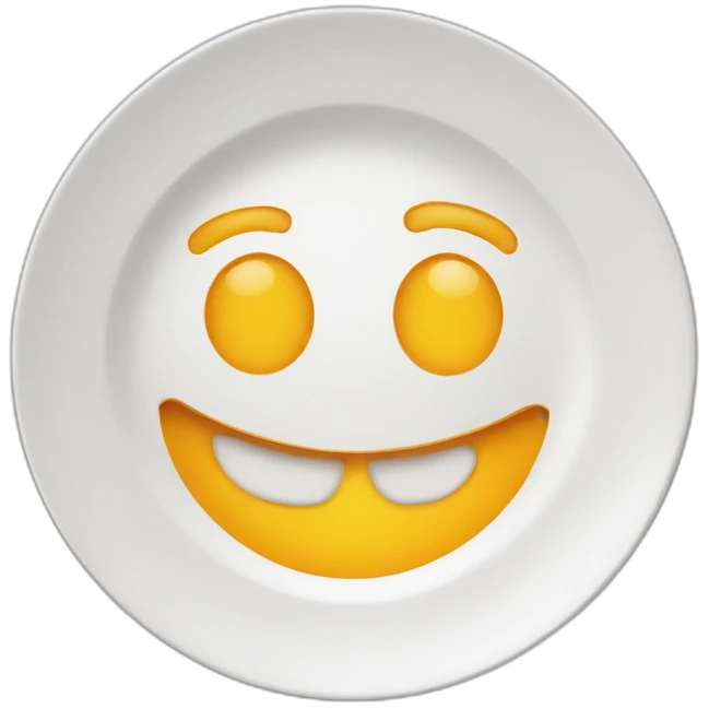 smile plate food and cutlery emoji