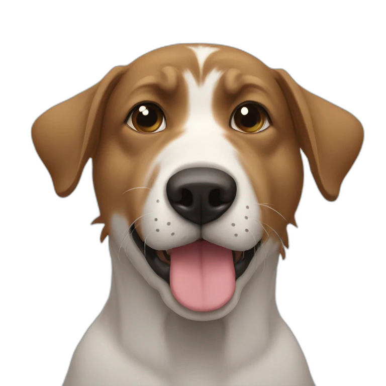Chat sur un chien qui pleure emoji
