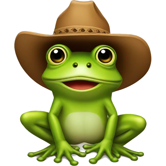 Frog with cowboy hat emoji