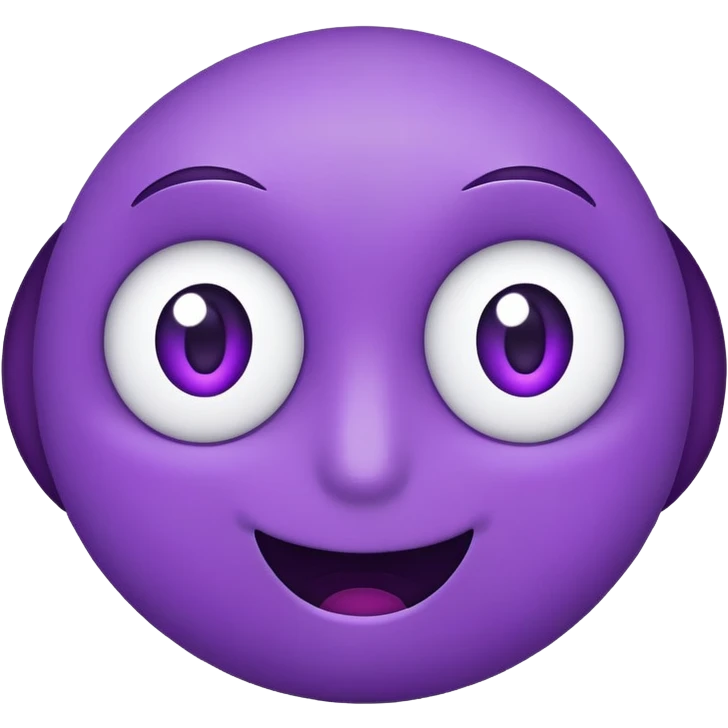 Silly purple emoji head emoji