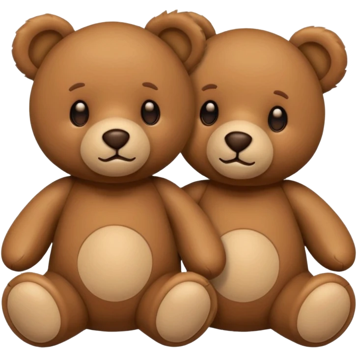 two teddy bears emoji