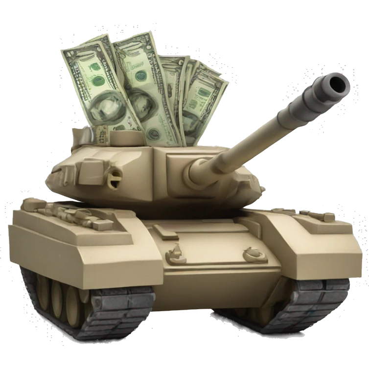 Tank shooting Money  emoji