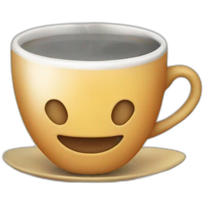 Cup of tea with smoke emoji