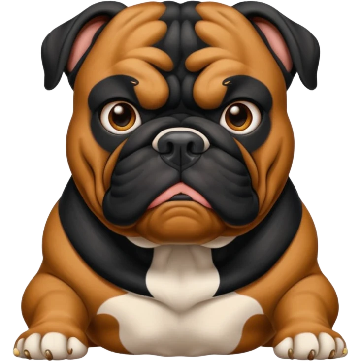 black bulldog Y3 emoji