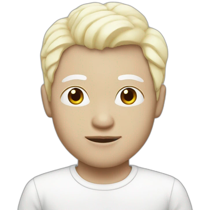 Chico negro albino emoji