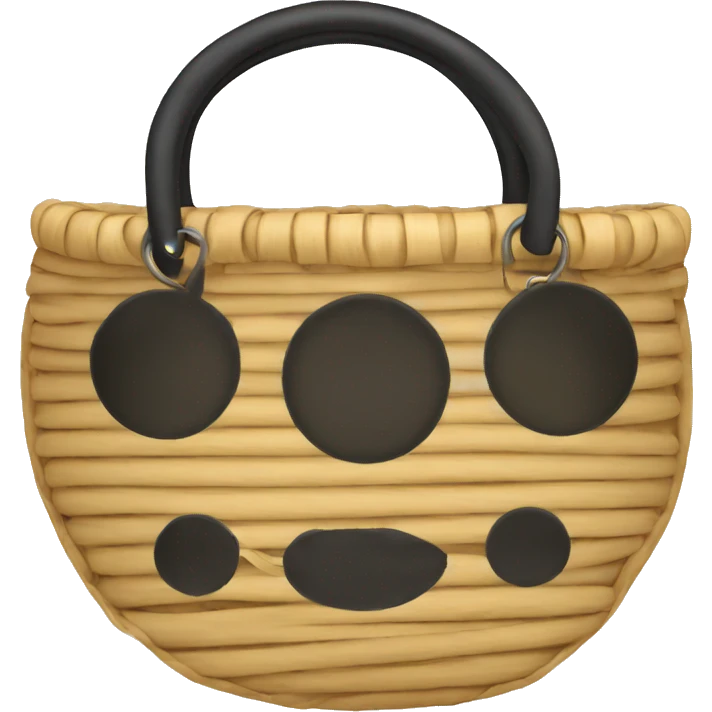 Straw circle bag emoji