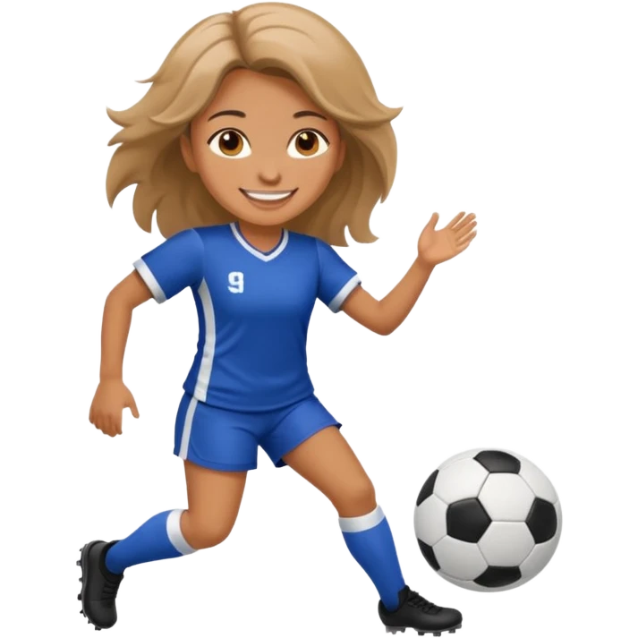 girl tha plays football emoji
