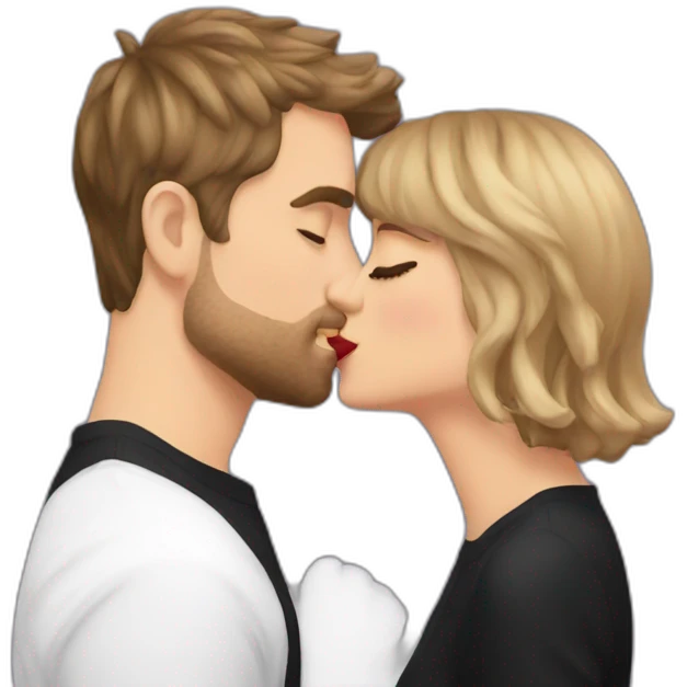 Taylor swift kissing maxime emoji