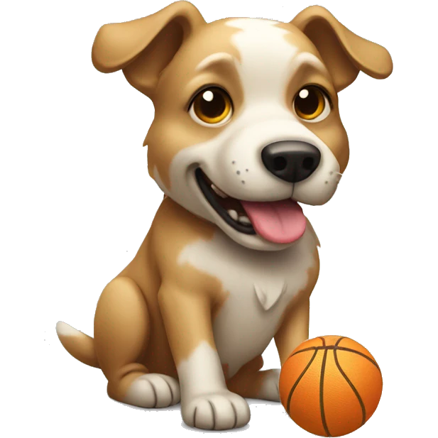 Dog wit ball  emoji