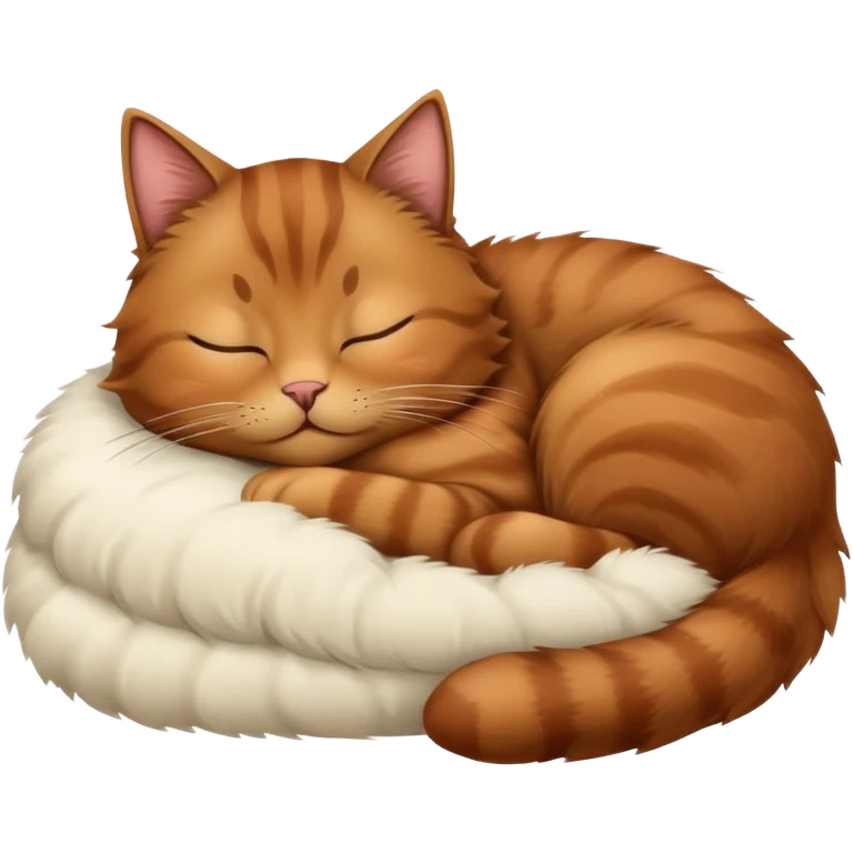 Brown Cat sleep emoji
