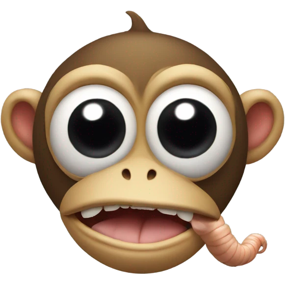 worm with a monkey head emoji