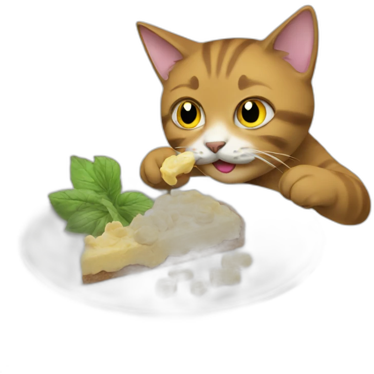 Cat eating chreese emoji