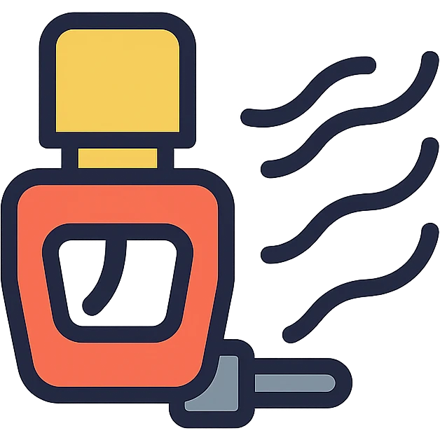 modern car diffuser in action with air or motion lines icon emoji
