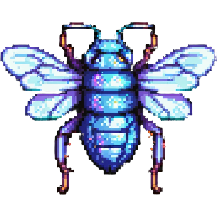 cosmic bee with nebula colors emoji