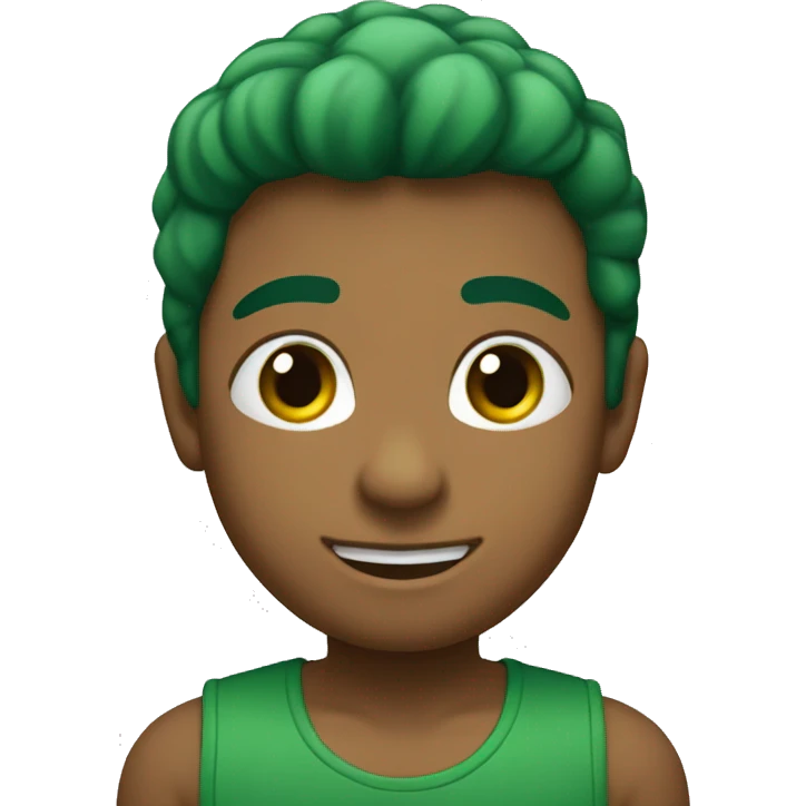 Ponto pequeno de cor verde emoji