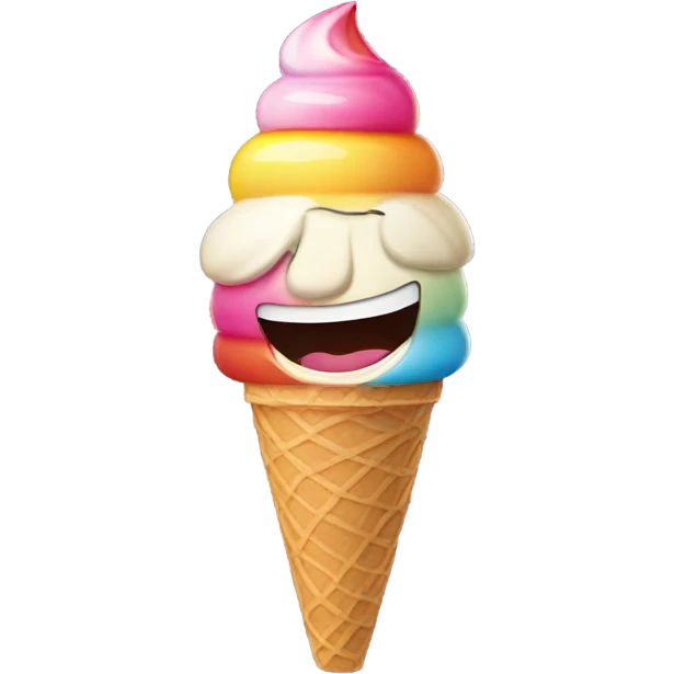 Trump holding ice cream come  emoji