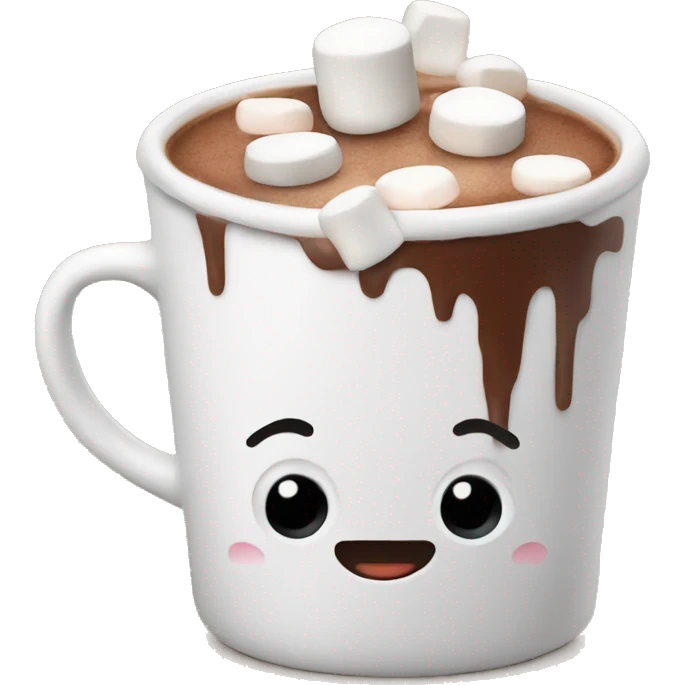 Hot chocolate with marshmallows  emoji