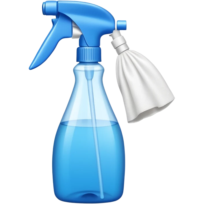 cleaning product and rag emoji