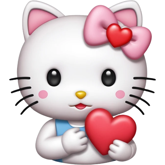 Hello Kitty co ojosde corazón  emoji