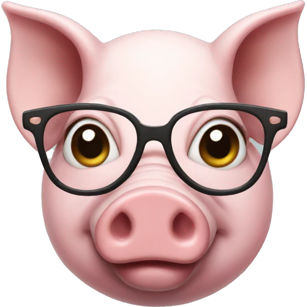 Pig with glasses emoji