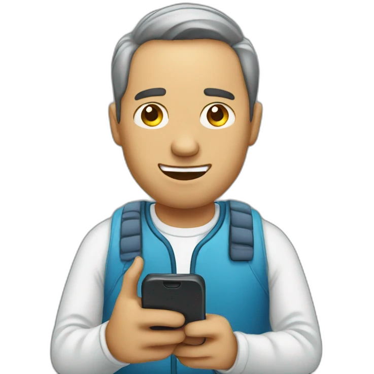 Man with phone emoji