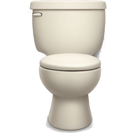 Toilet with a face emoji