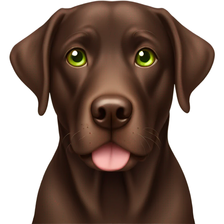 Chocolate lab green eyes emoji