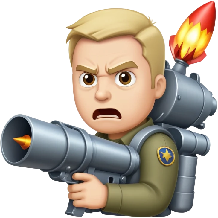 Willi with a rocket laucher going mad  emoji