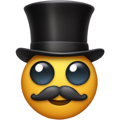 Poo emoji with top hat and monocle  emoji