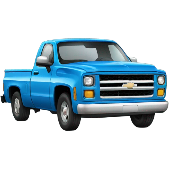 Blue chevy truck emoji