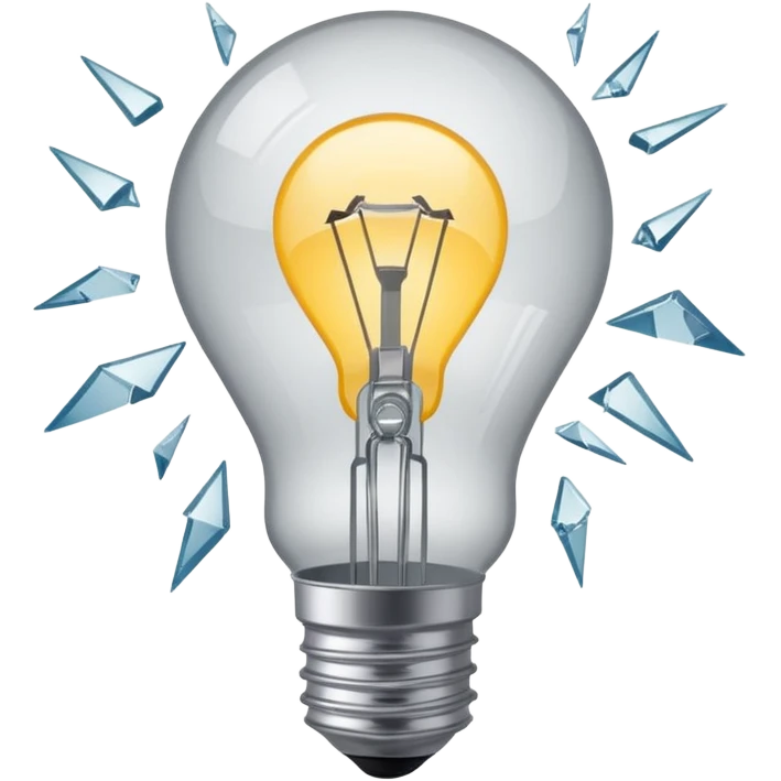 broken light bulb emoji