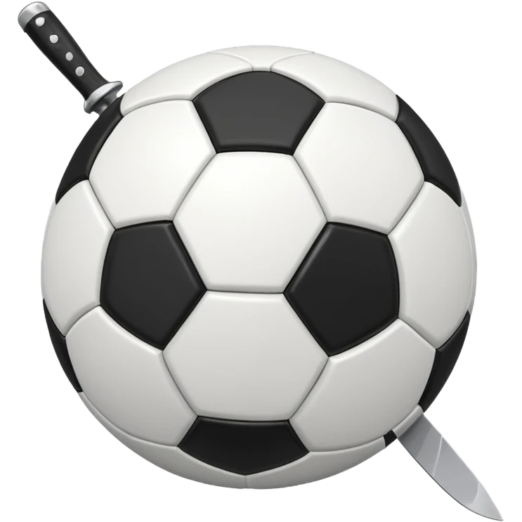 knife stuck in a soccer ball emoji