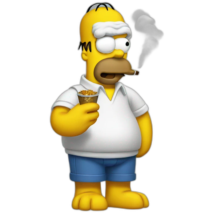 homer smoking emoji