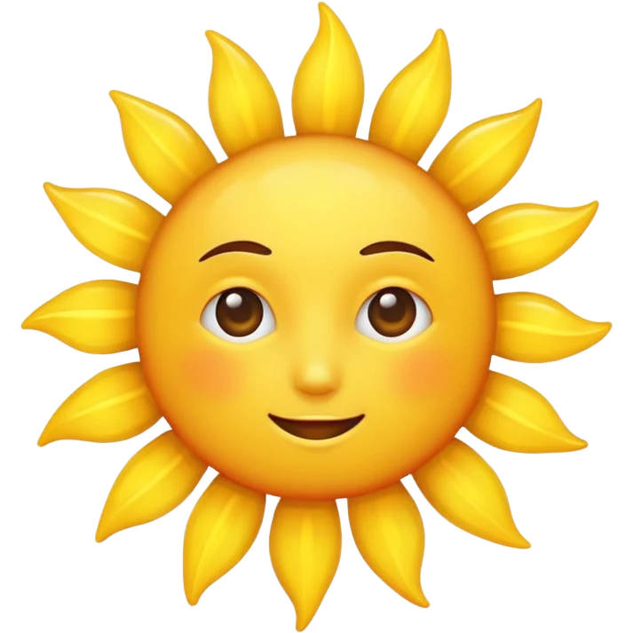 Sun, no face emoji