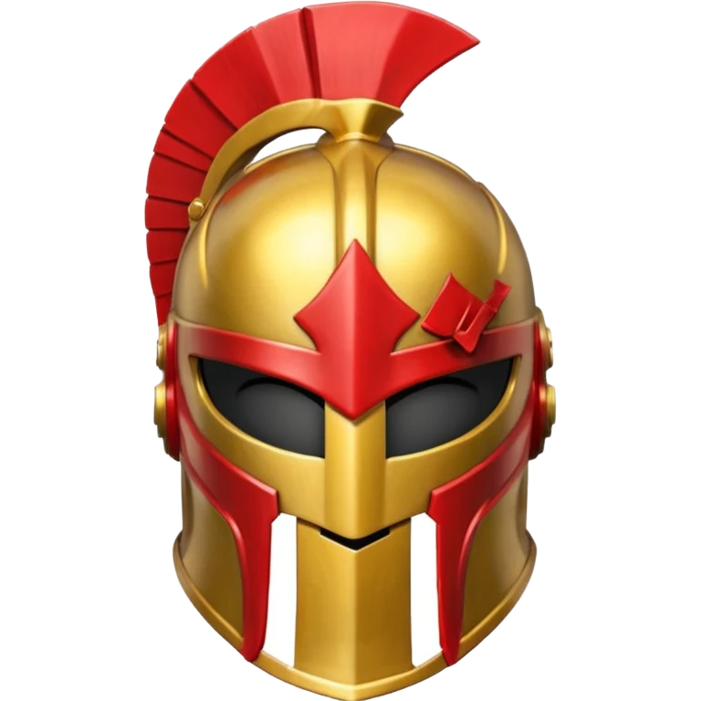 a golden Spartan helmet with a red crest emoji