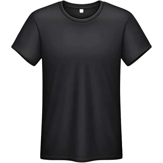 black blank tee shirt emoji