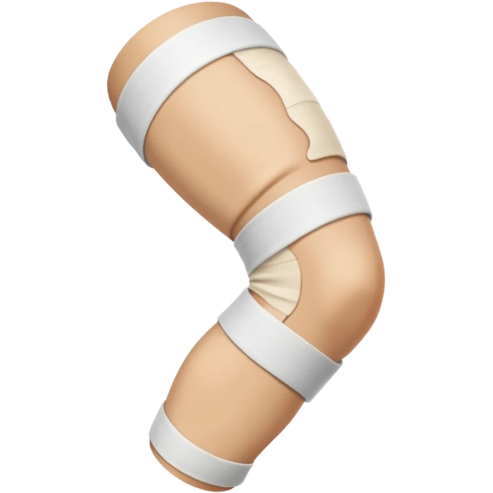 сделай на белом фото эмодзи ноги забинтованное колено emoji