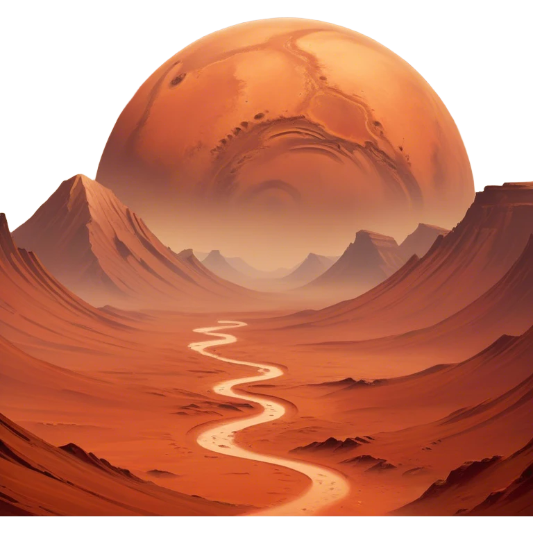 🔥 Cinematic Realistic Mars – A striking, high-resolution image of the Red Planet, featuring its iconic rust-colored terrain, deep canyons, and towering volcanoes. Swirling dust storms can be seen in the thin Martian atmosphere, with sunlight casting long shadows over its desolate, rocky landscape. emoji