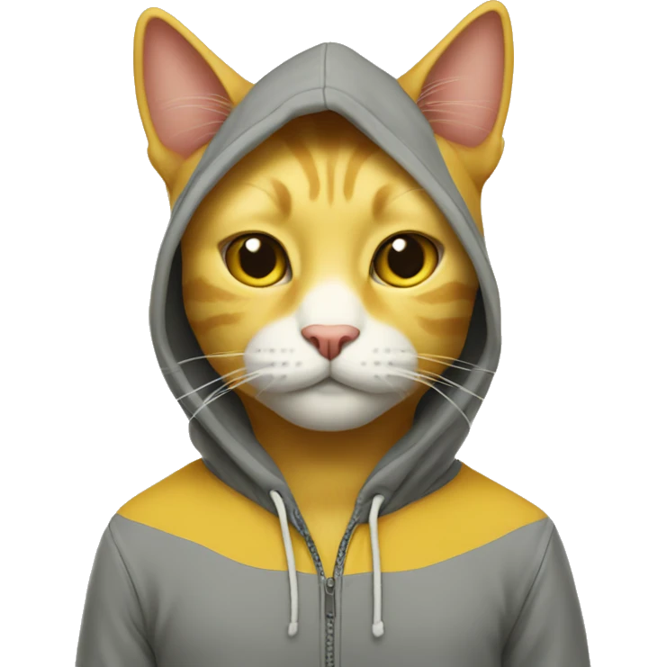 Yellow cat with hoodie emoji