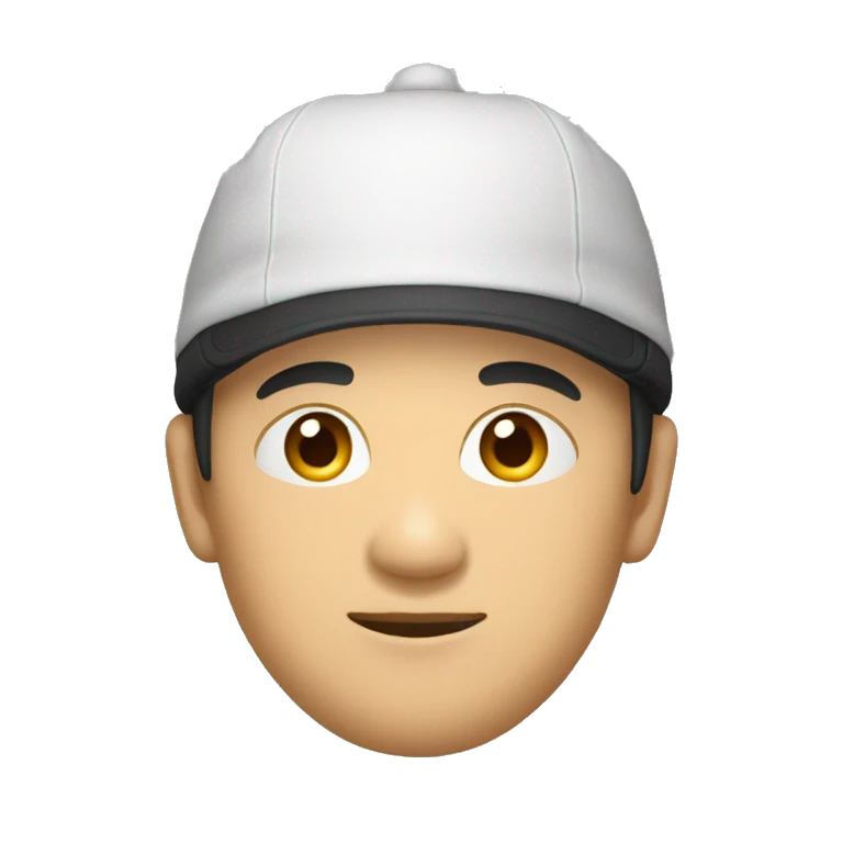 homme asiatique avec un bonnet noir  emoji