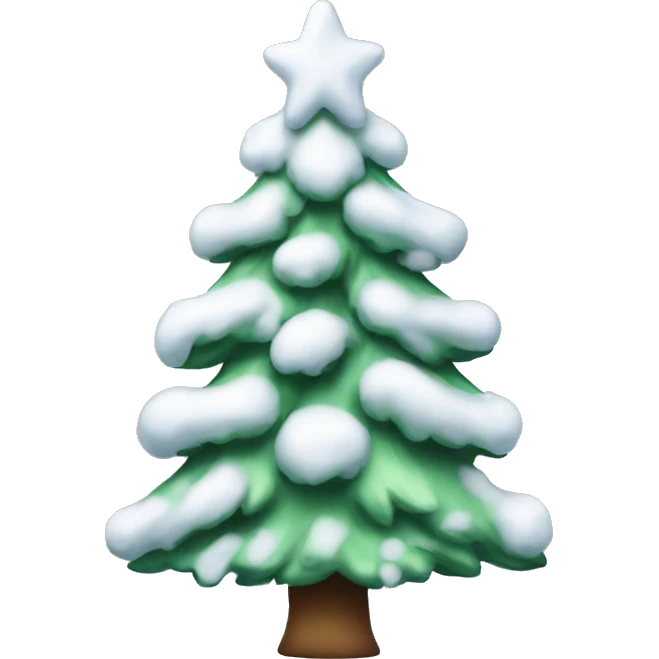 Snowy Christmas tree emoji