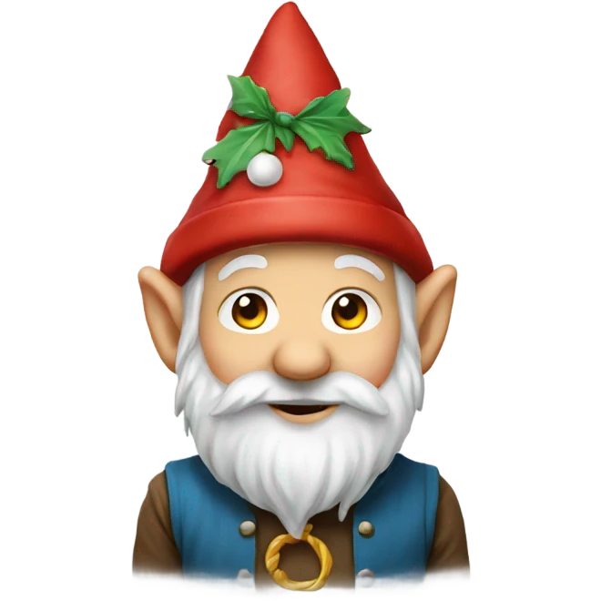 Festive gnome emoji
