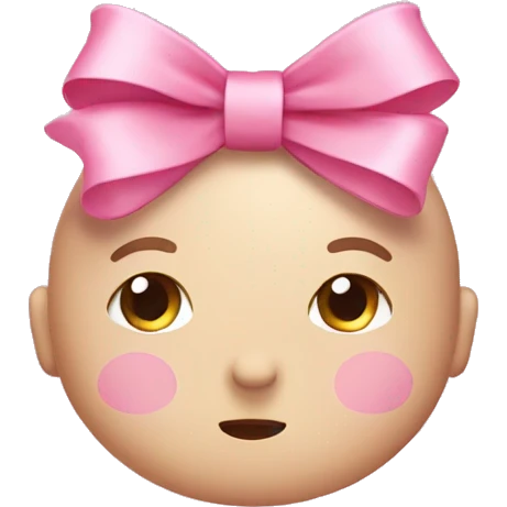 cute pink bow emoji