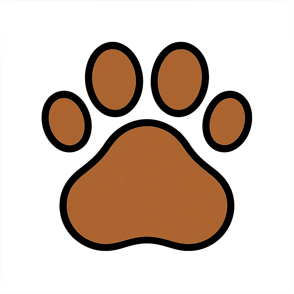 brown puppy paw print emoji