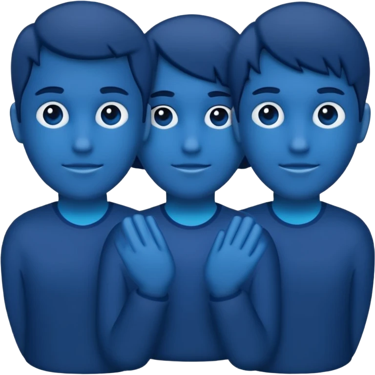utilisateurs silhouette bleu emoji