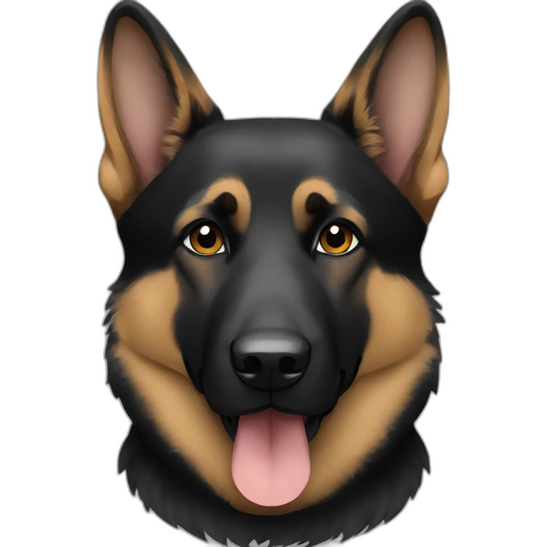 completely black german shepherd tan collar emoji