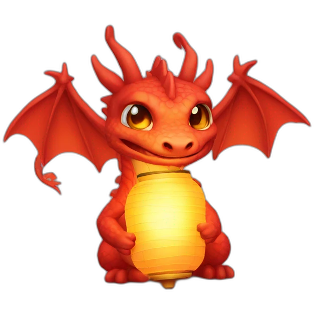 dragon cute lantern emoji