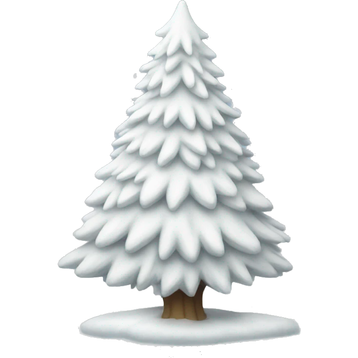 White frosted christmas tree emoji