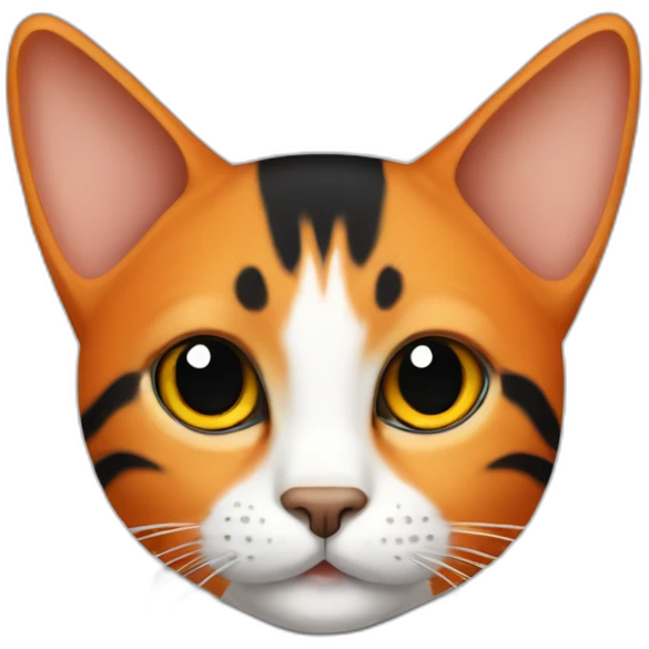 Cat orange and black emoji