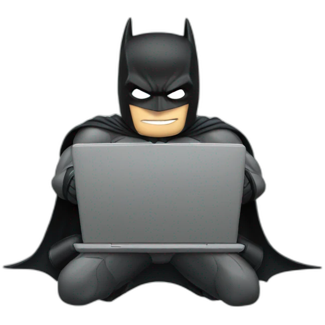 batman with laptop emoji